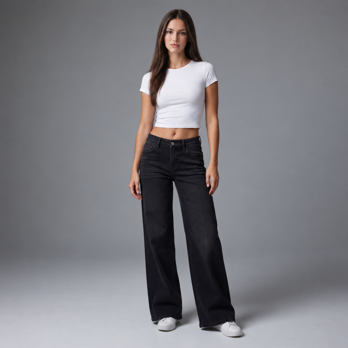 Clorens® Women’s Wide-Leg Stretch Jeans