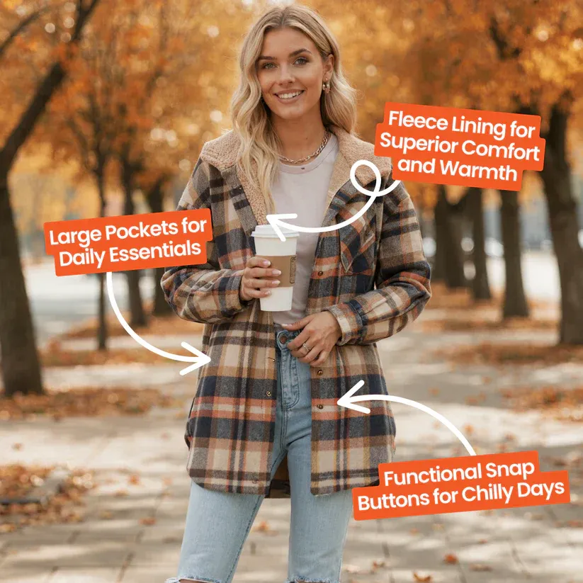 Clorens® Teddy Bear Cozy Flannel Jacket