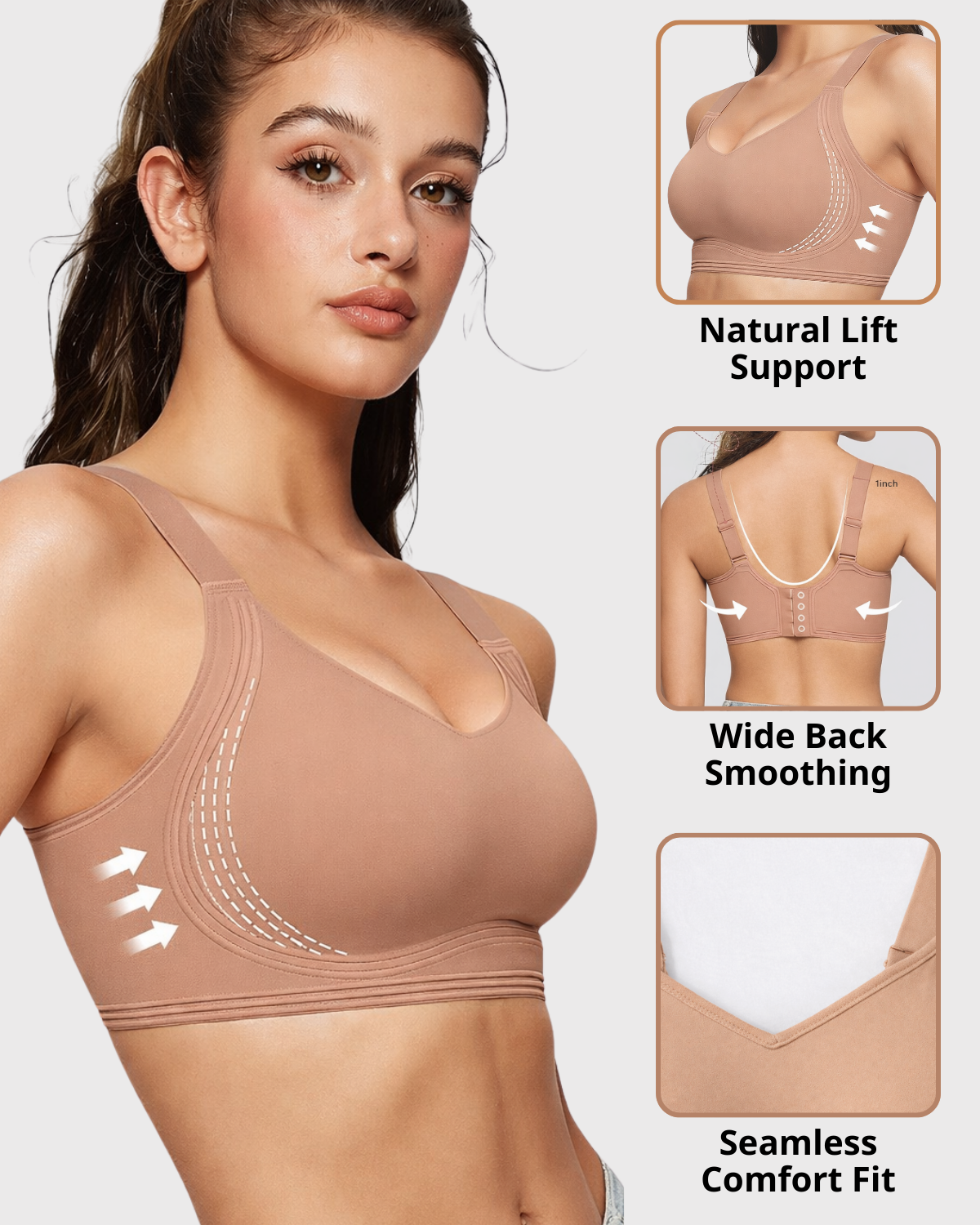 Clorens® Wireless Seamless Push-Up Bra