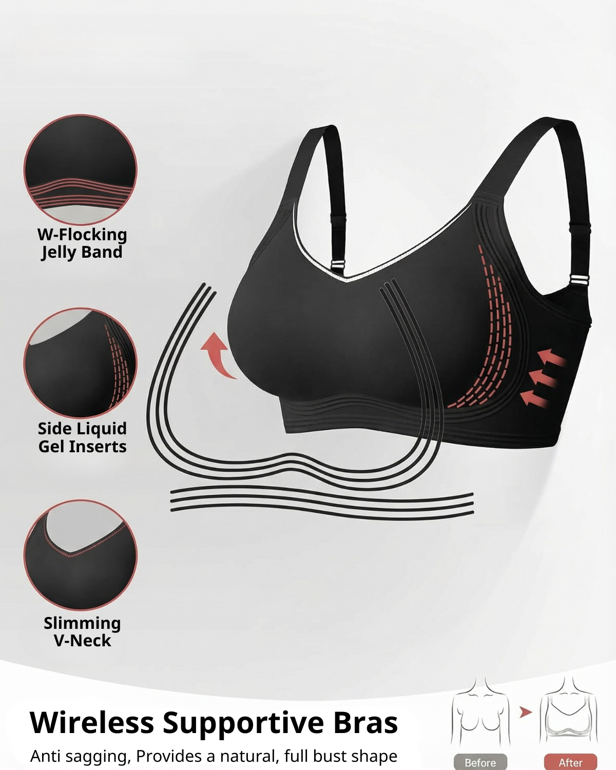 Clorens® Wireless Seamless Push-Up Bra