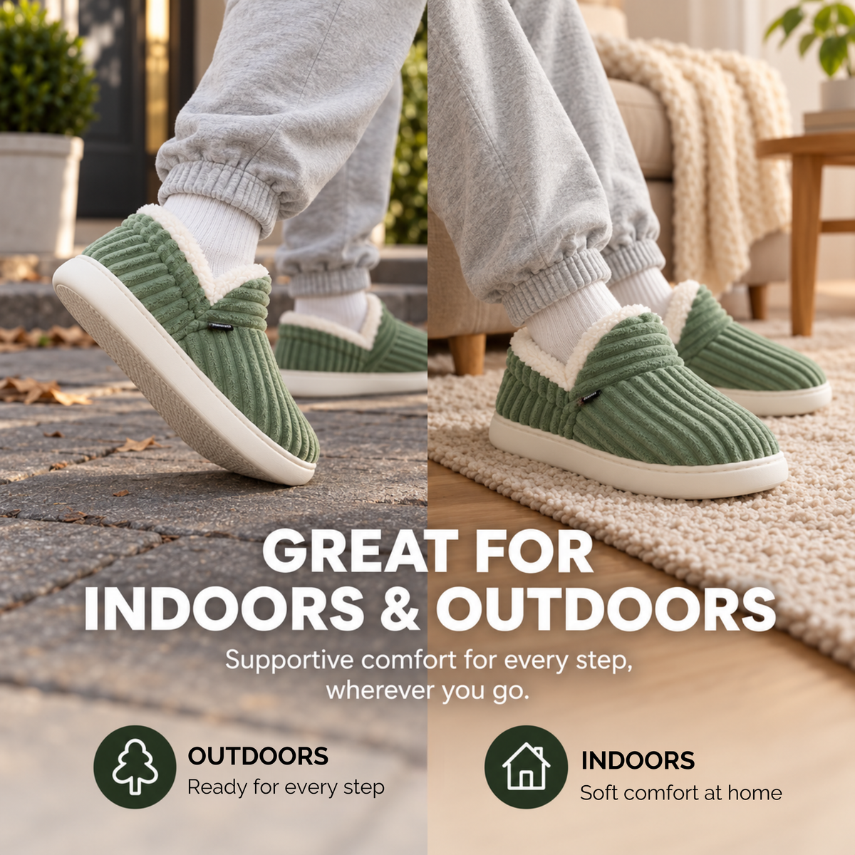Clorens® Cozy Ribbed Velvet Slippers
