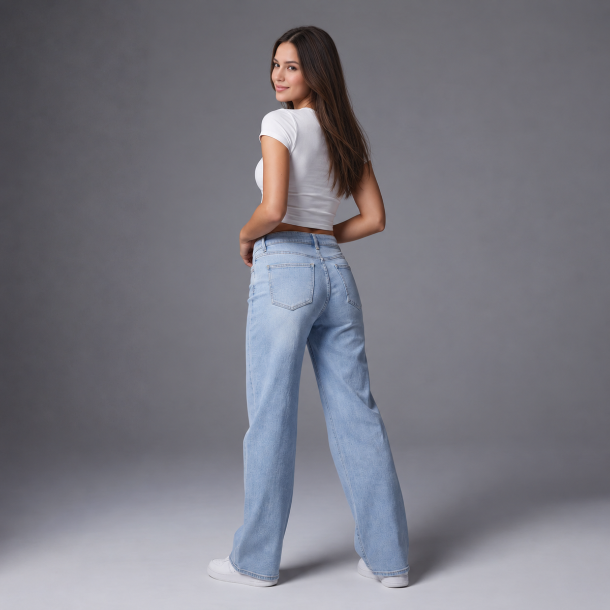 Clorens® Women’s Wide-Leg Stretch Jeans