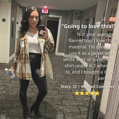 Clorens® Cozy Plaid Flannel Shacket