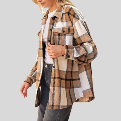 Clorens® Cozy Plaid Flannel Shacket