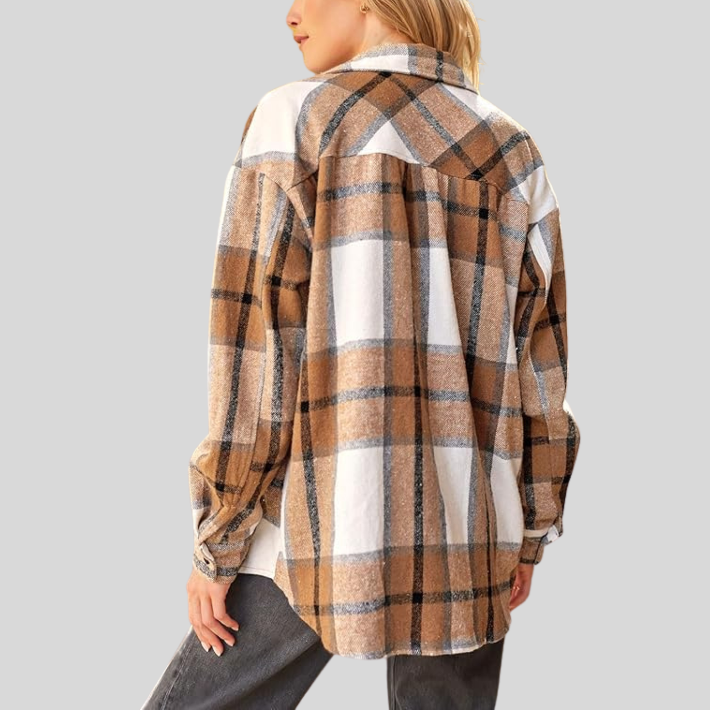Clorens® Cozy Plaid Flannel Shacket