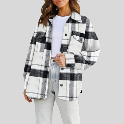 Clorens® Cozy Plaid Flannel Shacket