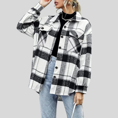 Clorens® Cozy Plaid Flannel Shacket