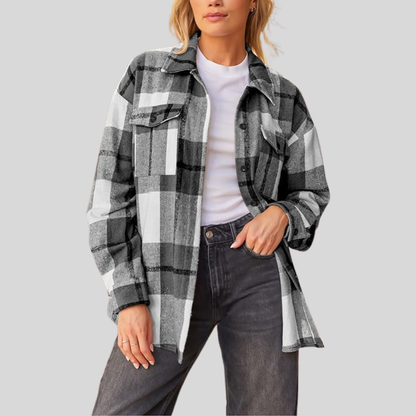 Clorens® Cozy Plaid Flannel Shacket