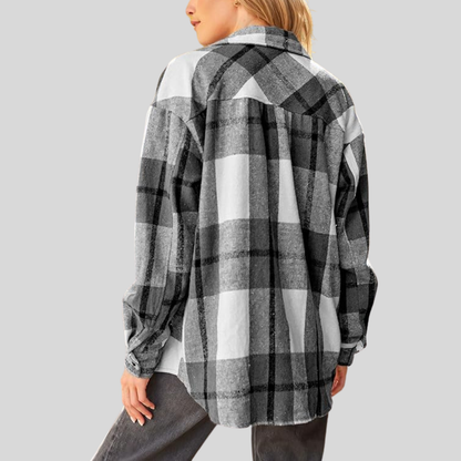 Clorens® Cozy Plaid Flannel Shacket