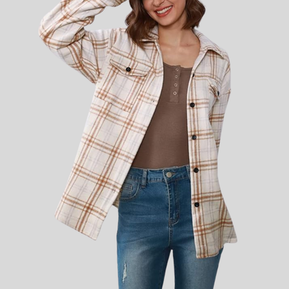 Clorens® Cozy Plaid Flannel Shacket