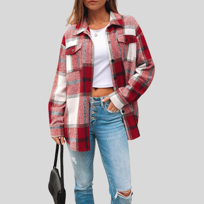 Clorens® Cozy Plaid Flannel Shacket