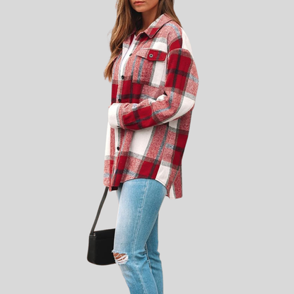 Clorens® Cozy Plaid Flannel Shacket
