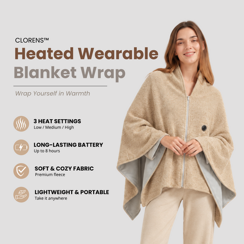 CLORENS™ Heated Wearable Blanket Wrap