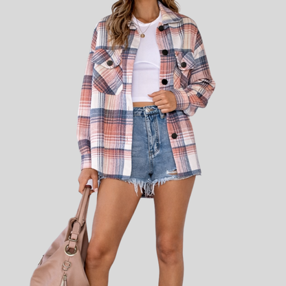 Clorens® Cozy Plaid Flannel Shacket